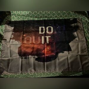 Inspirational DO IT DONT QUIT Galaxy Print Tapestry